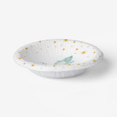 Blue Dinosaur Twinkle Star Baby shower Boy Party Papieren Kommen (Gebogen)