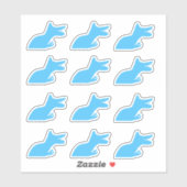 Blue Dinosaur Tyrannosaur Custom-Cut Vinyl Sticker (Vel)