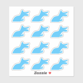 Blue Dinosaur Tyrannosaur Custom-Cut Vinyl Sticker