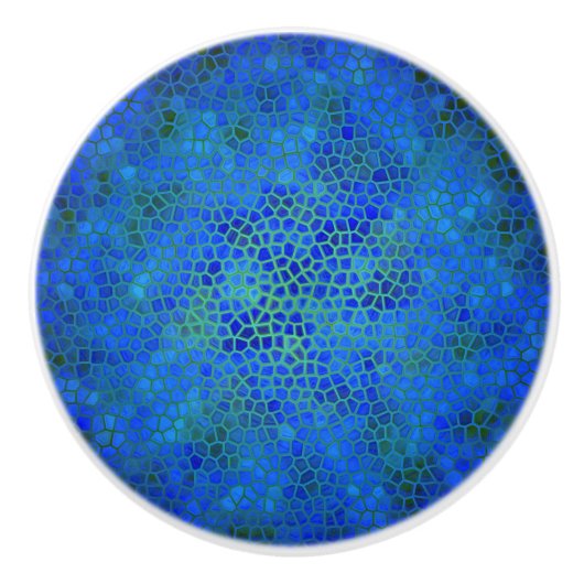 Blue Dinosaur-verbergen Keramische Knop (Voorkant)