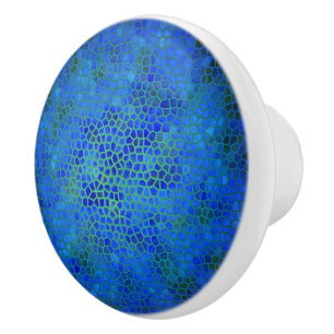 Blue Dinosaur-verbergen Keramische Knop
