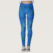 Blue Dinosaur-verbergen Leggings (Voorkant)