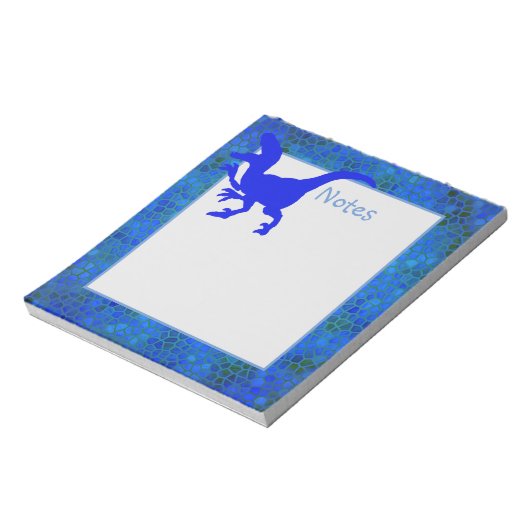 Blue Dinosaur-verbergen Notitieblok (Linkerzijde)