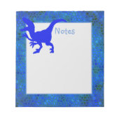 Blue Dinosaur-verbergen Notitieblok (Voorkant)