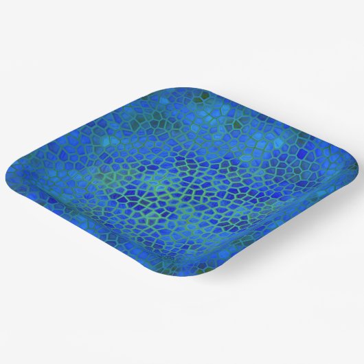 Blue Dinosaur-verbergen Papieren Bordje (Gebogen)