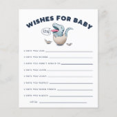 Blue Dinosaur wil Baby Kaart (Voorkant)