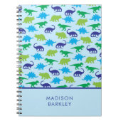 Blue Dinosaurs Cute Kind Dino Notitieboek (Voorkant)