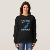 Blue Dinosaurs Girl Trui (Voorkant volledig)