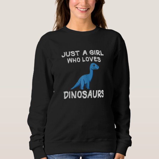 Blue Dinosaurs Girl Trui (Voorkant)
