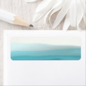 Blue Dip Dye Ombré Retouradreslabels Etiket (Insitu)