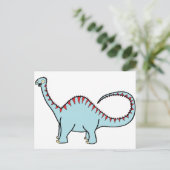 Blue Diplodocus Briefkaart (Staand voorkant)
