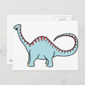 Blue Diplodocus Briefkaart (Voorkant / Achterkant)