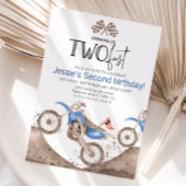 Blue Dirt Bike 2nd birthday - Growing up two fast Kaart