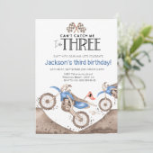 Blue Dirt Bike 3rd birthday - Cant catch me Kaart (Staand voorkant)