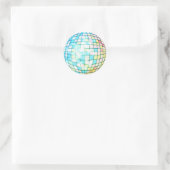 Blue Disco Ball Classic Ronde Sticker (Tas)