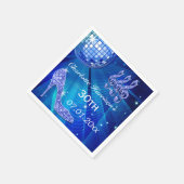 Blue Disco Ball en Sparkle Heels 30e Servetten (Hoek)