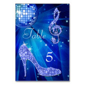 Blue Disco Ball en Stiletto Shoe Double Sided Kaart (Voorkant)