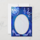 Blue Disco Ball Sparkle Heels Dank je Bedankkaart (Achterkant)