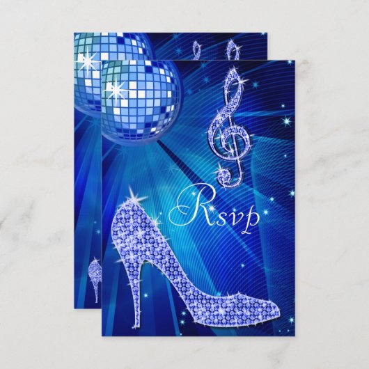 Blue Disco Ball Sparkle Heels RSVP (Voorkant / Achterkant)