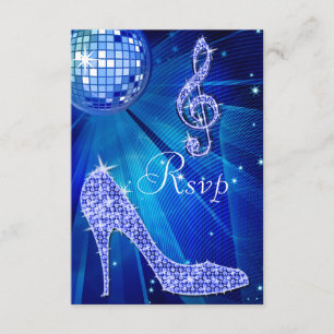 Blue Disco Ball Sparkle Heels RSVP Kaartje