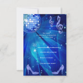 Blue Disco Ball Sparkle Heels RSVP Kaartje (Achterkant)