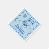 Blue Disco Cowgirl Rodeo Bachelorette Weekend Servet (Hoek)