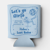 Blue Disco Rodeo Cowgirl Bachelorette Weekend Blikjeskoeler (Achterkant)