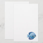 Blue Discus Fish Aquarium Vis Briefpapier (Voorkant / Achterkant)