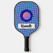 Blue Disk Ribbon van Kenneth Yoncich Pickleball Paddle (Voorkant)