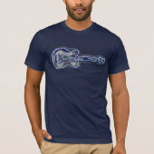 Blue Distress Guitar afbeelding T-shirt (Voorkant)