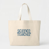 Blue Distress Text Science Teacher Grote Tote Bag (Voorkant)