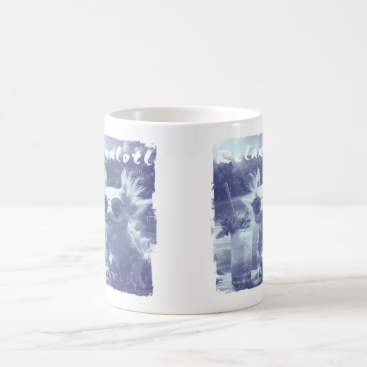 Blue Distressed Relaxalotl Axolotl Koffiemok (Center)