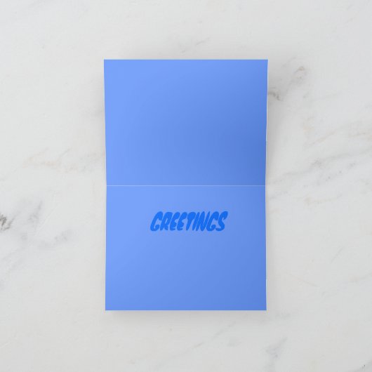 Blue Diva Groeten Kaart (Binnen)