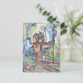 Blue Djinni Briefkaart (Staand voorkant)