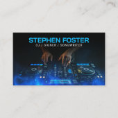 Blue DJs Signer Muzikant Deejay Muziekproducent Visitekaartje (Voorkant)