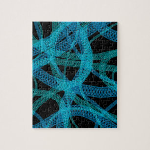 Blue DNA Strand Science Abstract Pattern Legpuzzel