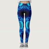 Blue DNA Strands Science Leggings (Voorkant)