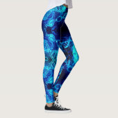 Blue DNA Strands Science Leggings (Rechts)