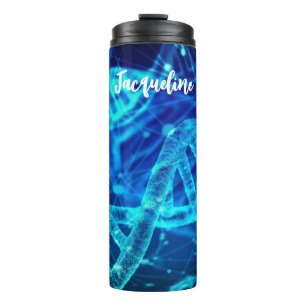 Blue DNA Strands Science Thermosbeker