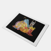 Blue Doberman Herfst Deurmat (Schuin)