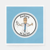 Blue Doctor Physician Medisch Afstuderen Cartoon Servet (Voorkant)