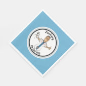 Blue Doctor Physician Medisch Afstuderen Cartoon Servet (Hoek)