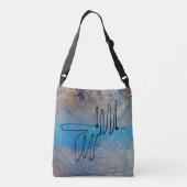Blue Dog, Abstract Art Crossbody Tas (Achterkant)