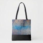 Blue Dog, Abstract Art Tote Bag (Voorkant)