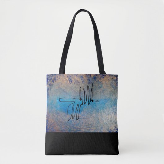 Blue Dog, Abstract Art Tote Bag (Voorkant)