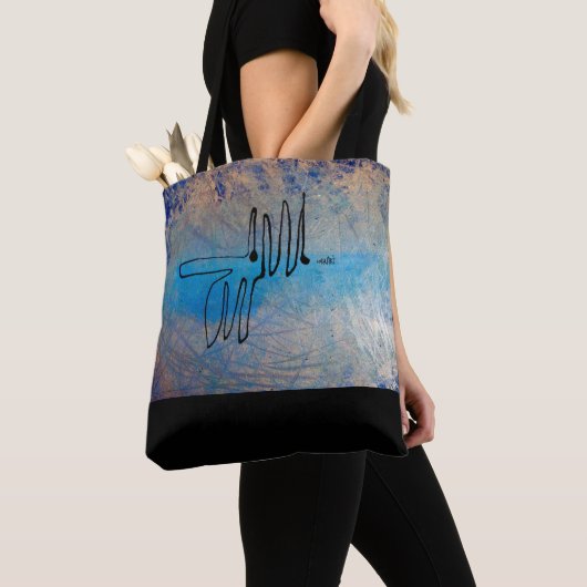 Blue Dog, Abstract Art Tote Bag (Dichtbij)