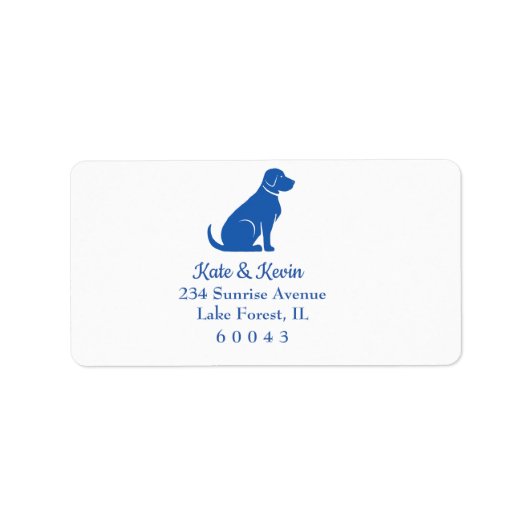 Blue Dog Address Etiket (Voorkant)