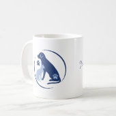 Blue Dog and Cat Logo of uw eigen dierenartsklinie Koffiemok (Voorkant links)
