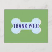 Blue Dog Bone Dank je Briefkaart (Voorkant)