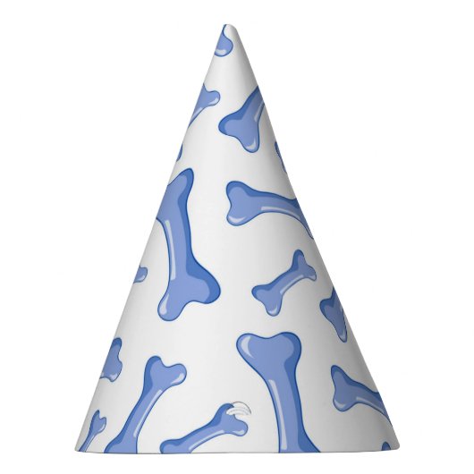 Blue Dog Bones Delicate Cute Puppies Animal Lover Feesthoedjes (Rechts)